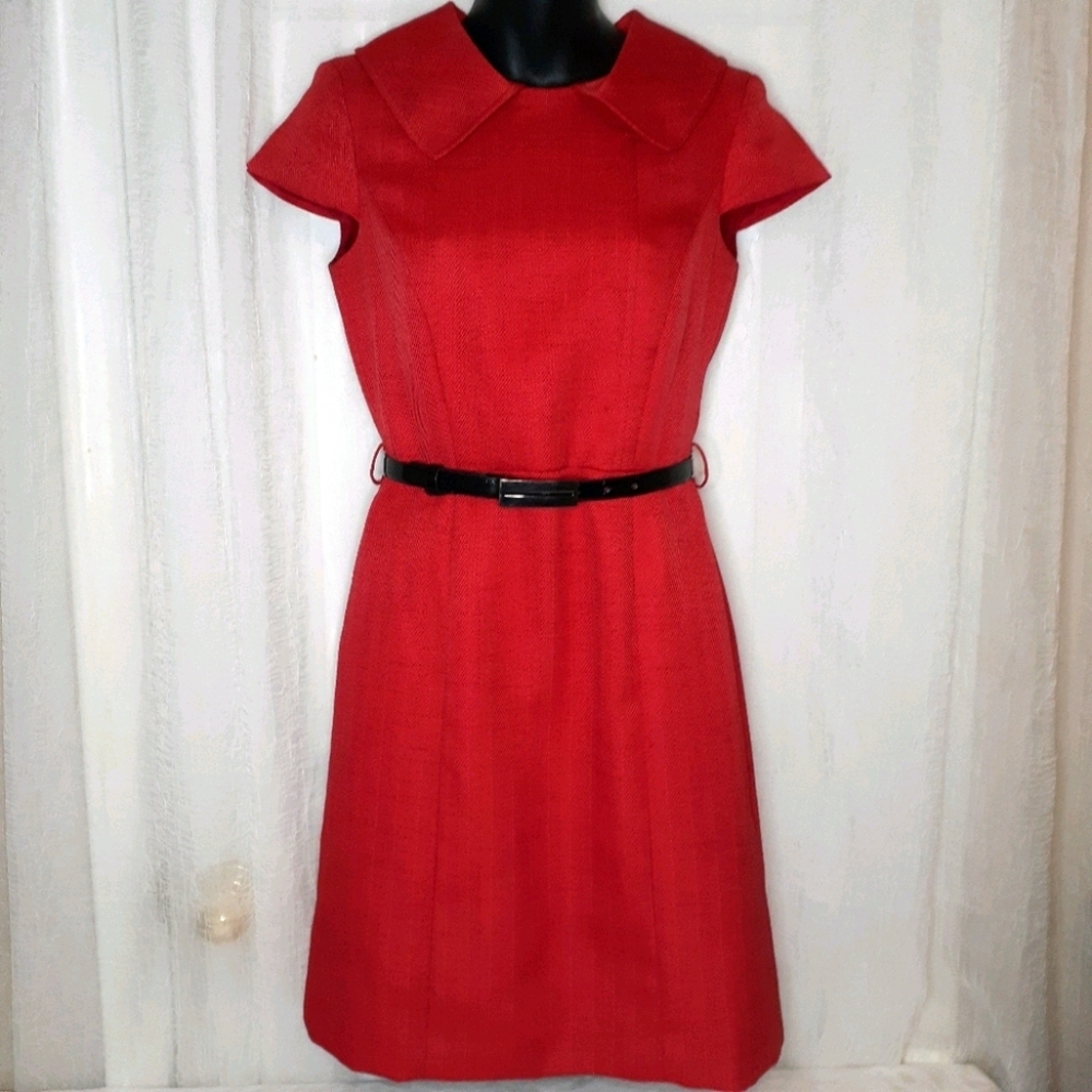 Alex Marie Petite‎ Coral Midi Dress With Belt